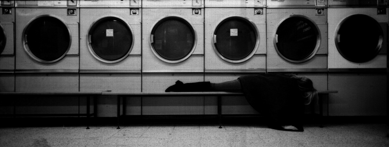 Washing machines by Simon King shot on ILFORD xp2s black and white film