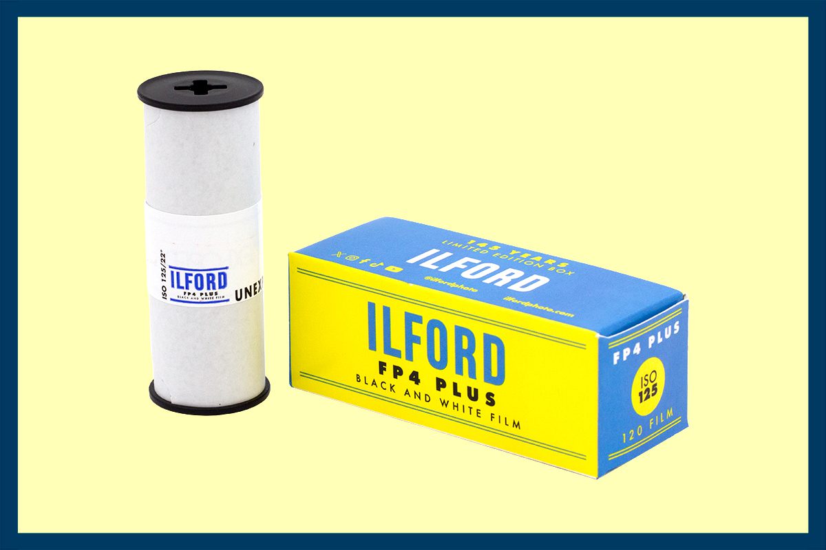 Retro ILFORD FP4 120 packaging