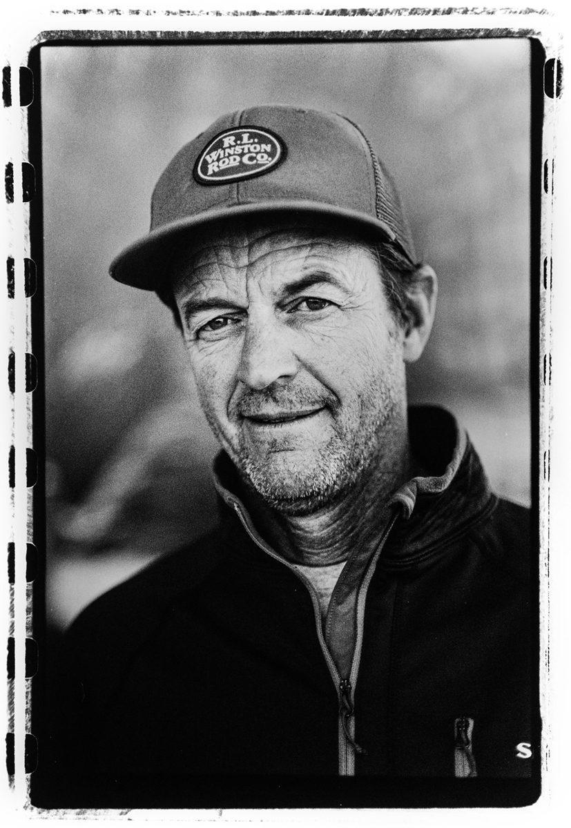 Black and white darkroom print portrait of a man.