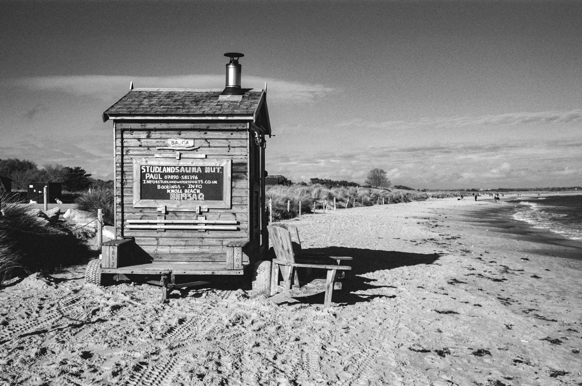 Friday Favourites #themefree. Black and white shot of an abandoned building at a beach.