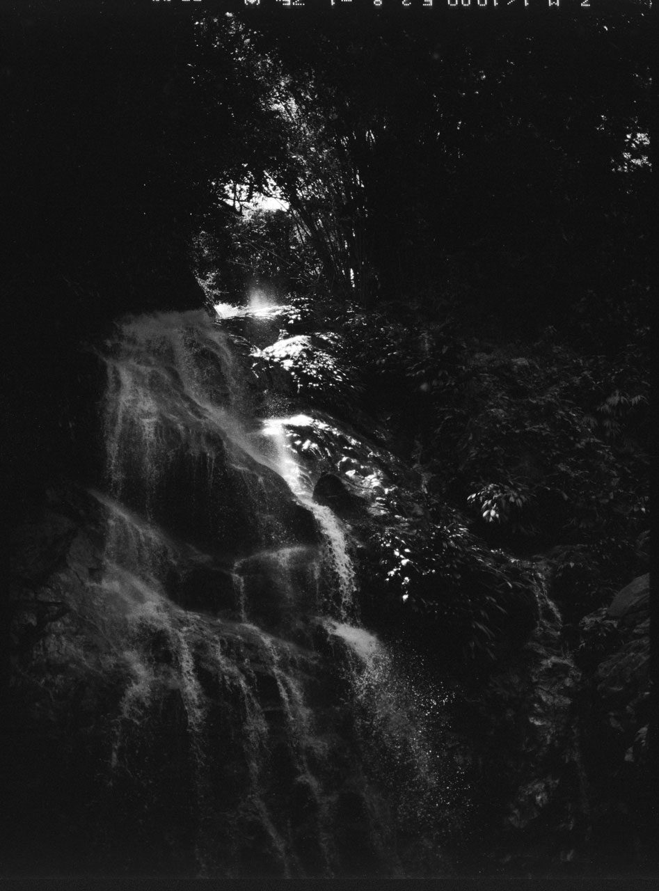 Clarissa Sofia. Black and white image of a waterfall.