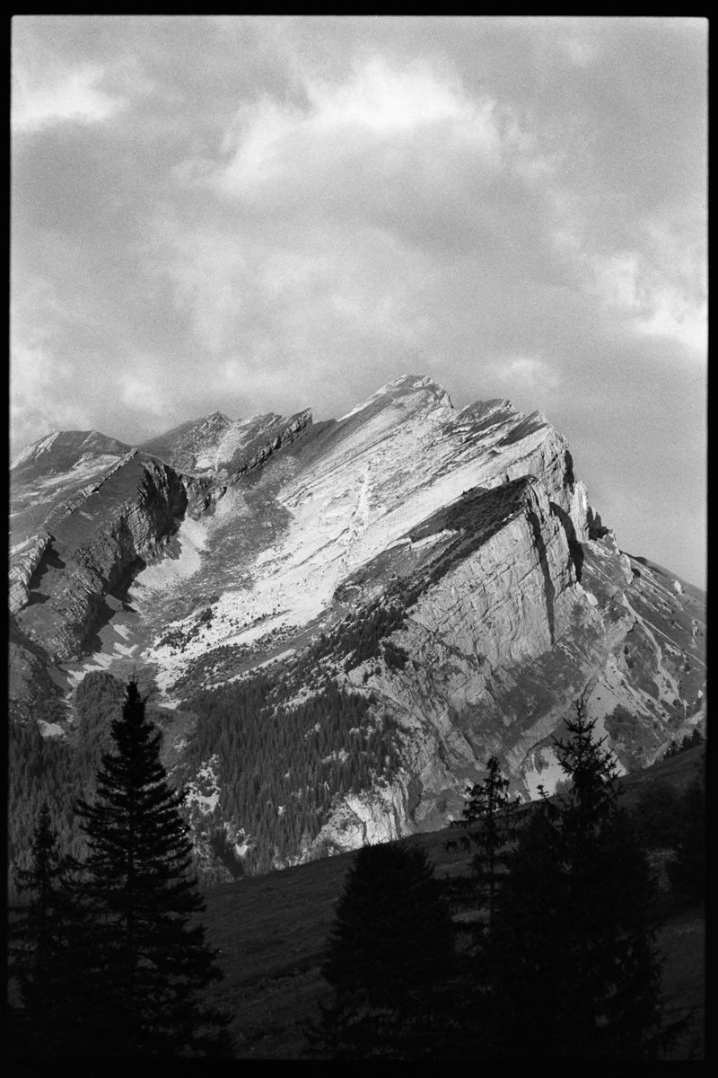 Friday Favourites #themefree. Black and white shot of a mountain with snow.